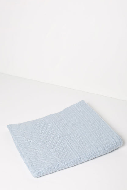 CABLE CASHMERE BABY BLANKET