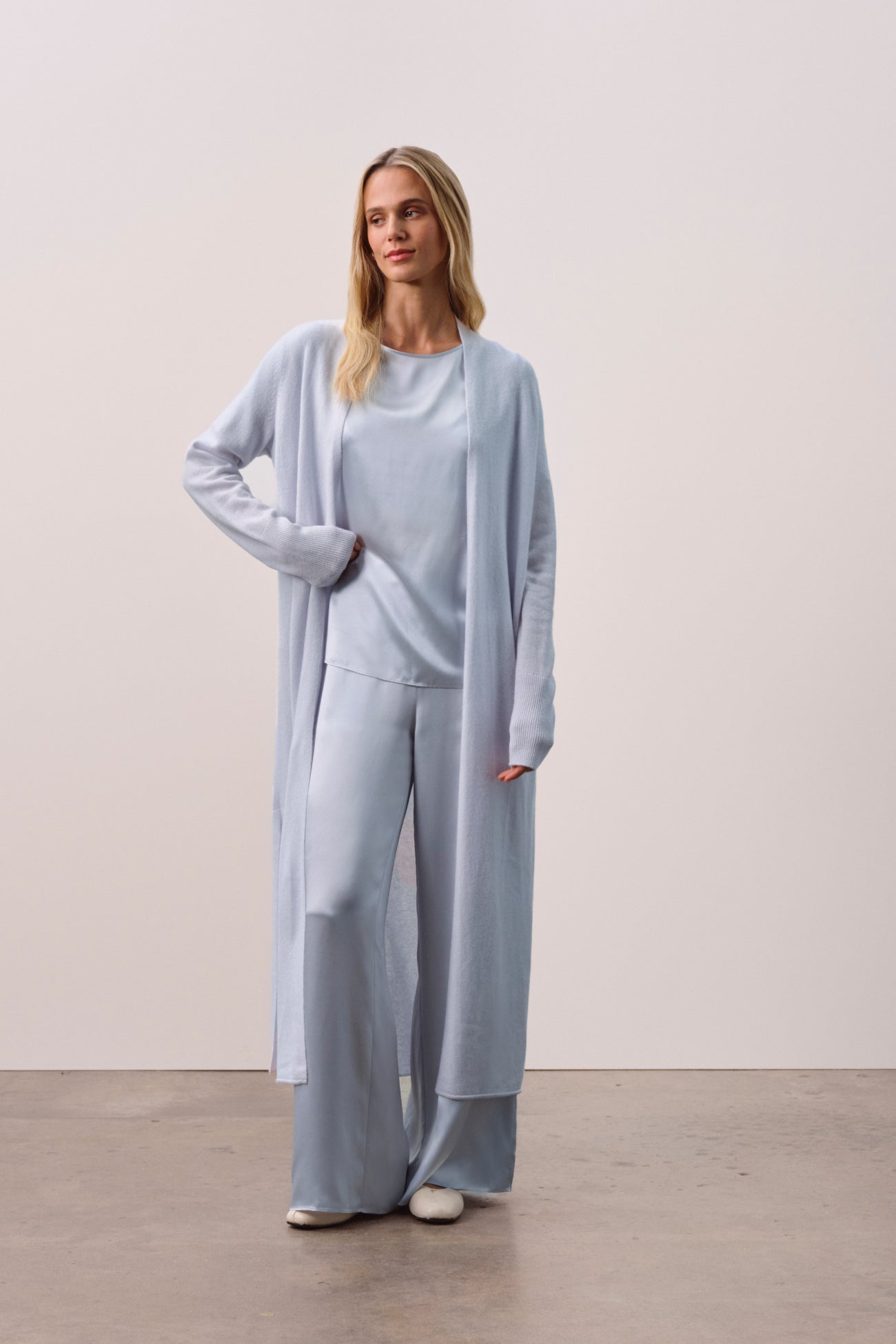 FAYE LONGLINE CASHMERE CARDIGAN