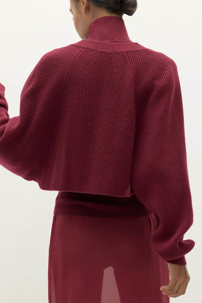 ANTOINETTE RIBBED CASHMERE SHRUG