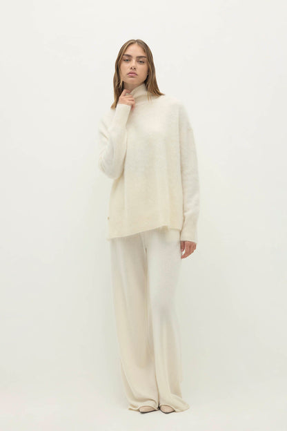 ETHEL BRUSHED CASHMERE TURTLENECK SWEATER