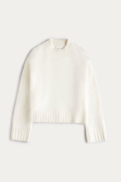 FEDERICA BRUSHED CASHMERE CREWNECK
