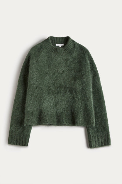 FEDERICA BRUSHED CASHMERE CREWNECK