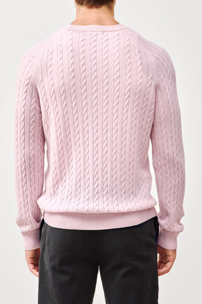 BRADFORD CASHMERE CABLE KNIT CREWNECK