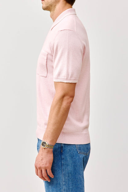 ALDRICH CASHMERE QUARTER-ZIP POLO SHIRT