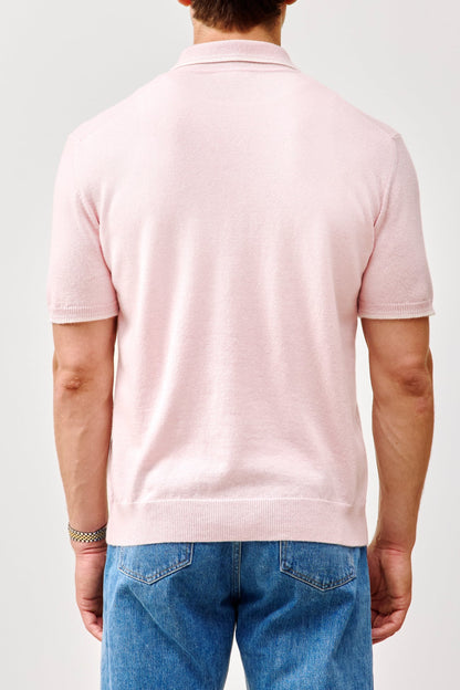 ALDRICH CASHMERE QUARTER-ZIP POLO SHIRT