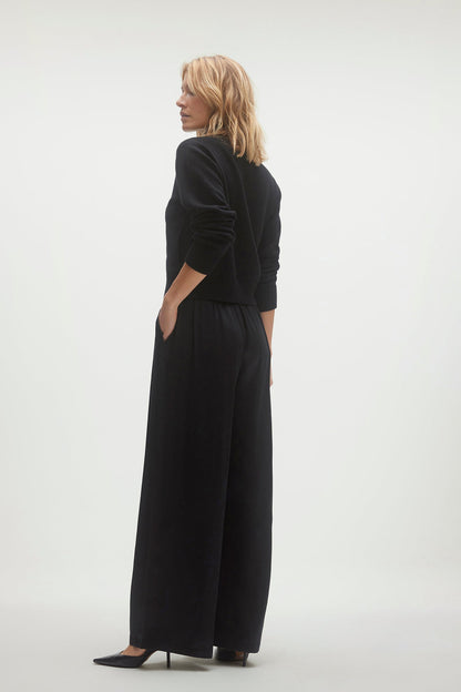 EVAN SILK WIDE LEG PANT | 33" INSEAM